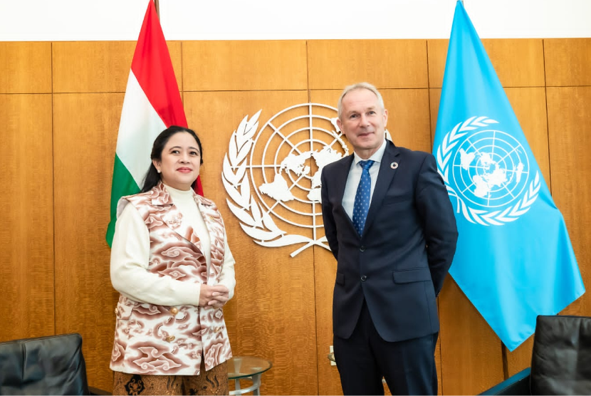 Ketua DPR RI Puan Maharani melakukan pertemuan bilateral dengan Presiden Majelis Umum PBB atau United Nations General Assembly (UNGA), Csaba Korosi.