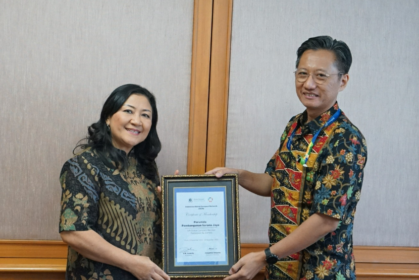  Indonesia Global Compact Network (IGCN) melakukan kunjungan ke Kantor Pusat Perumda Pembangunan Sarana Jaya pada Kamis (16/2/2023). 