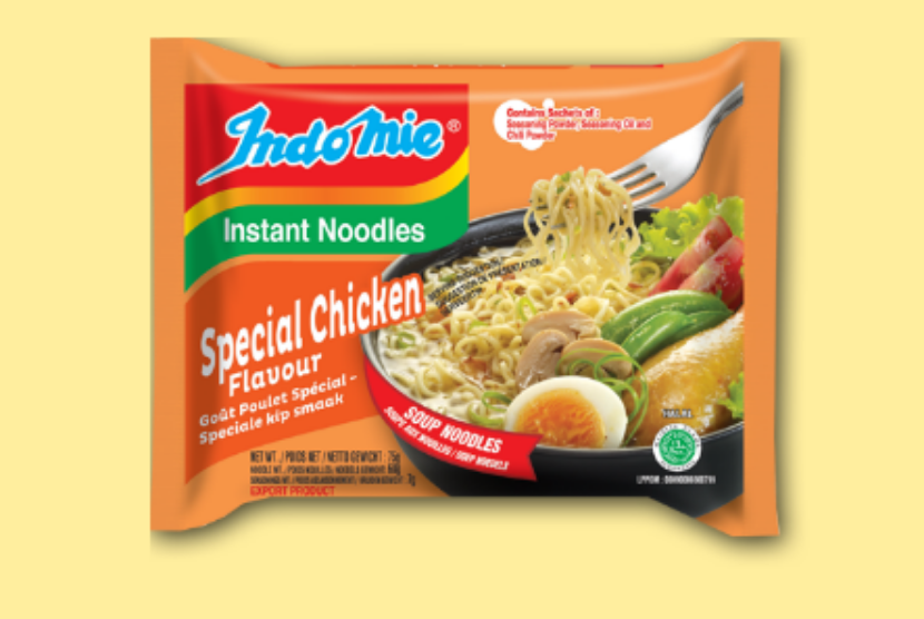 Indomie rasa ayam spesial. Varian mi instan Indomie produksi Indofood di Indonesia ini ditemukan mengandung karsinogen pada bumbunya oleh Departemen Kesehatan Taipe, Taiwan.