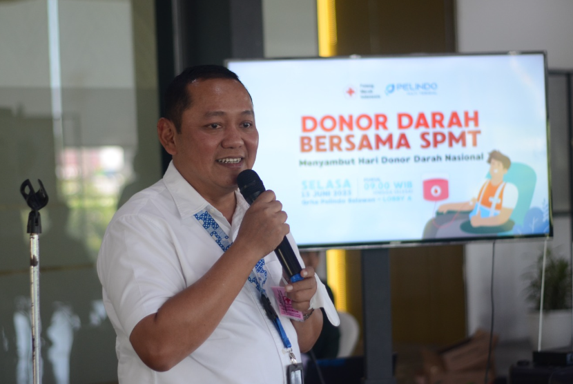 Donor Darah Bersama Pelindo Grup yang dilaksanakan di Grha Pelindo, Medan, pada Selasa (13/6/2023).