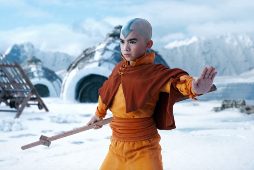 Gordon Cormier sebagai Aang di serial Avatar: The Last Airbender. Serial ini tayang di Netflix mulai Kamis (22/2/2024).