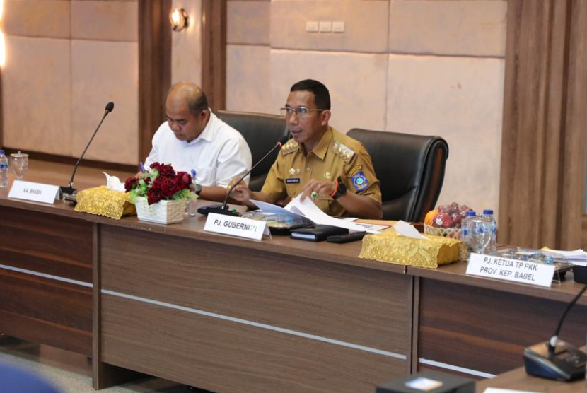 Rapat Tim Percepatan Penurunan Stunting (TPPS) Provinsi Kepulauan Bangka Belitung (Babel), yang dilaksanakan pada Senin (19/6/2023).