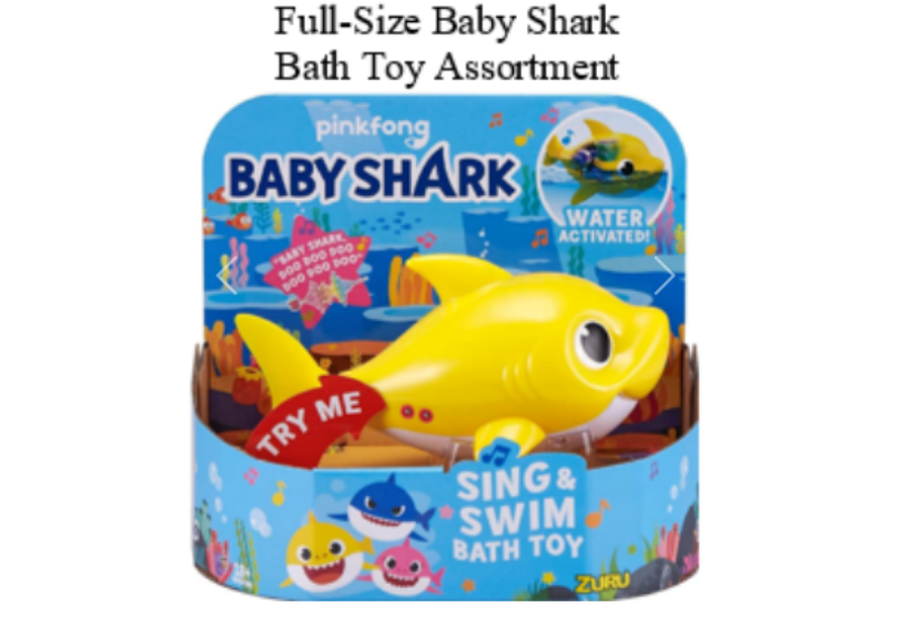 Mainan Baby Shark yang ditarik dari peredaran karena dapat membahayakan anak.