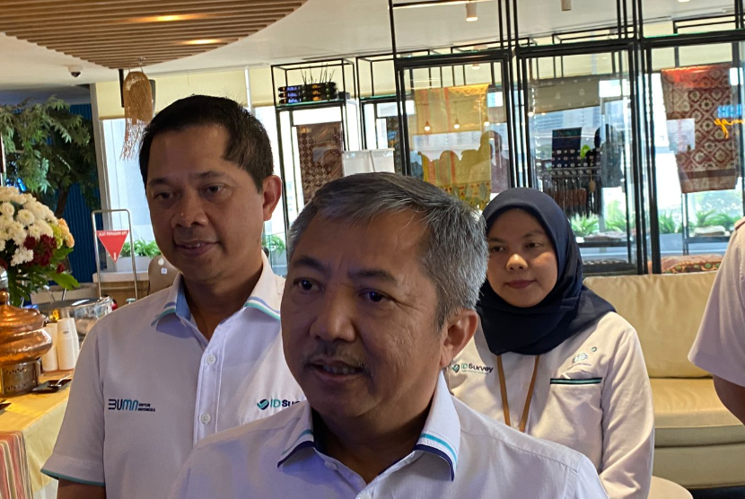 Direktur Utama PT Surveyor Indonesia Haris Witjaksono saat media gathering di Jakarta, Senin (31/7/2023).