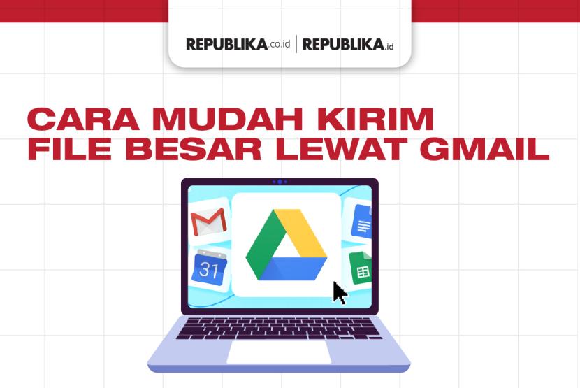 Infografis kirim file besar lewat Gmail.