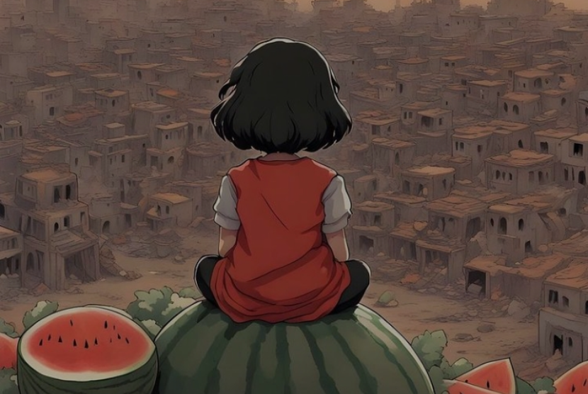 Semangka menjadi simbol perlawanan Palestina. Semangka kembali viral di medsos lambangkan perjuangan Palestina 