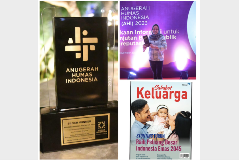 Badan Kependudukan dan Keluarga Berencana Nasional (BKKBN) berhasil meraih penghargaan silver winner e-magazine Sahabat Keluarga di ajang The 5th Anugerah Humas Indonesia (AHI) 2023 pada kategori Media Internal. 