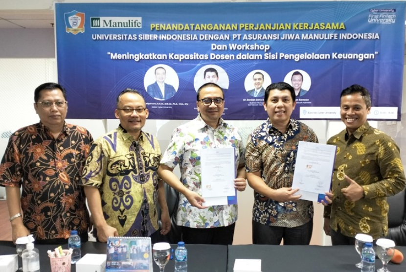  Cyber University melakukan penandatanganan Memorandum of Understanding (MoU) dan workshop bersama PT Asuransi Jiwa Manulife Indonesia yang bertajuk 