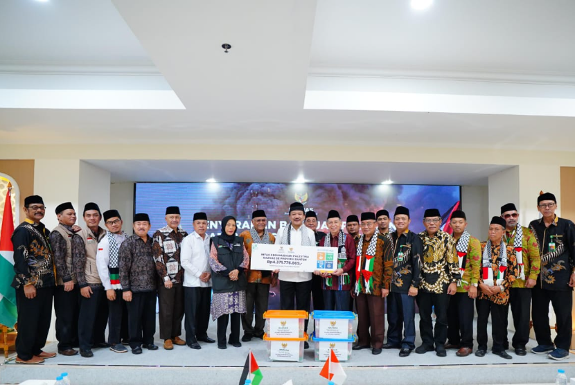 Badan Amil Zakat Nasional (Baznas) RI menerima penyaluran infak kemanusiaan Palestina sebesar Rp 4,3 miliar dari Baznas se-Provinsi Banten. 