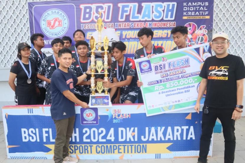 Universitas BSI (Bina Sarana Informatika) sukses menyelenggarakan Volleyball Competition BSI FLASH 2024 DKI Jakarta bertajuk 