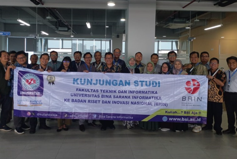 Fakultas Teknik dan Informatika Universitas BSI (Bina Sarana Informatika) menggelar kunjungan studi yang penuh makna ke Badan Riset dan Inovasi Nasional (BRIN) KST Samaun Samadikun di Bandung, Selasa, (12/12/2023).