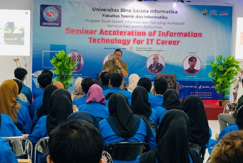 Universitas BSI (Bina Sarana Informatika) kampus Purwokerto, yang dikenal sebagai Kampus Digital Kreatif, mencatat keberhasilan dalam menyelenggarakan seminar bertajuk 