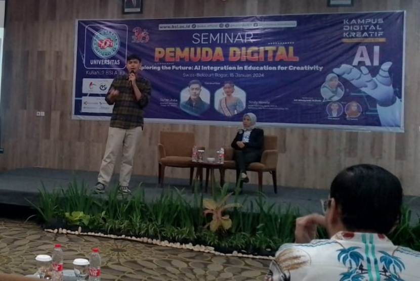Dalam mengikuti perkembangan zaman yang semakin maju, Universitas BSI (Bina Sarana Informatika) kampus Bogor sebagai Kampus Digital Kreatif,  Senin (15/1/2024) menggelar Seminar Pemuda Digital.