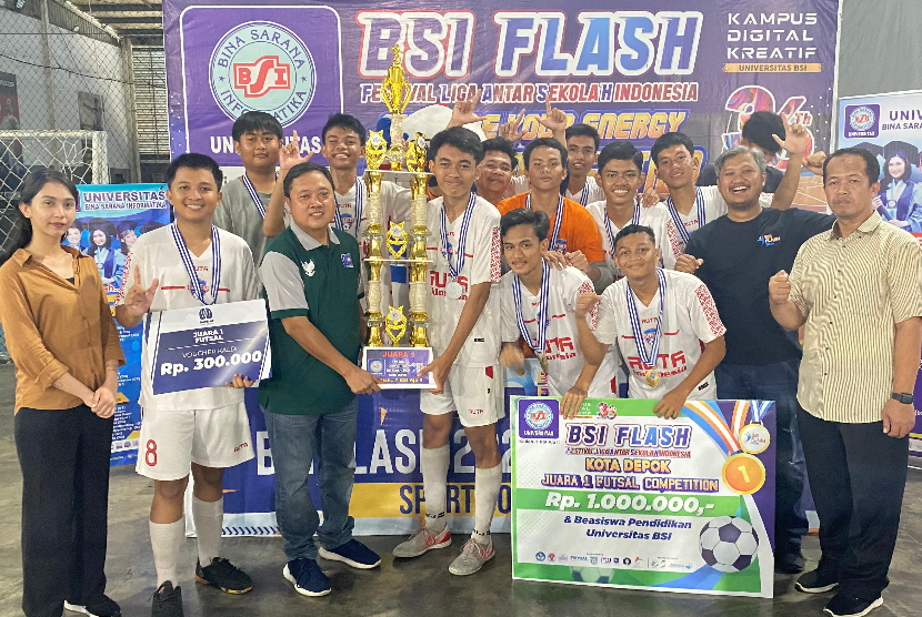 SMK Citra Negara Depok kembali menunjukkan dominasinya dengan berhasil mempertahankan gelar juara pada Futsal Competition BSI FLASH 2024 yang diselenggarakan oleh Universitas BSI (Bina Sarana Informatika). 