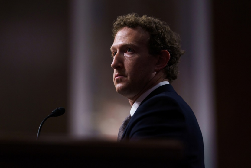 CEO Meta Mark Zuckerberg memberi kesaksian di hadapan sidang Senate Judiciary Committee untuk melindungi anak dari eksploitasi seksual secara online di Washington DC, AS, 31 Januari 2024.
