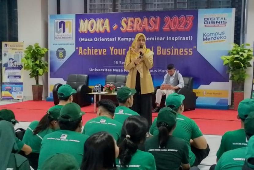 Semarak menyambut kedatangan mahasiswa baru (maba), Universitas Nusa Mandiri (UNM) sebagai kampus digital bisnis akan menyelenggarakan Masa Orientasi Kampus (Moka). 