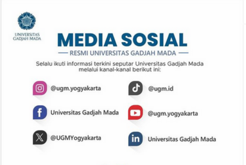 Media sosial resmi Universitas Gadjah Mada. Jumlah pengikut Instagram UGM telah mencapai angka 1.315.670.