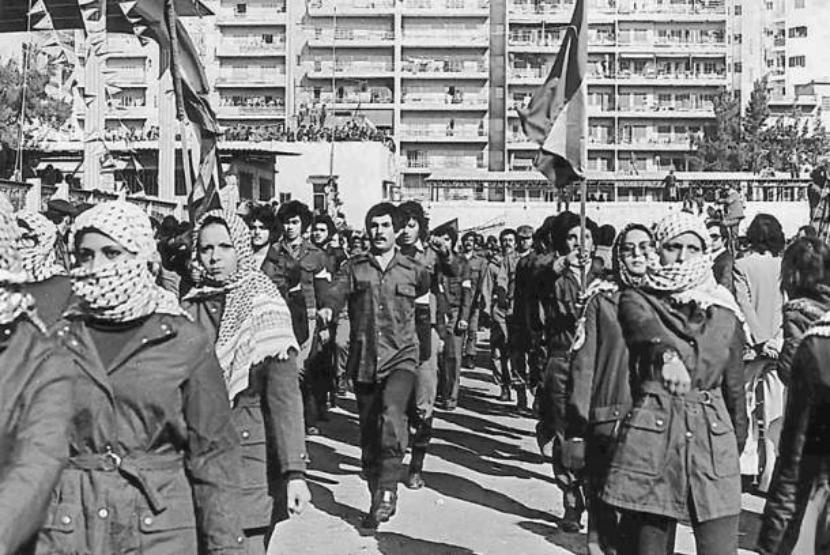 Kelompok Fidayin berbaris di Lebanon pada 1950-an. 