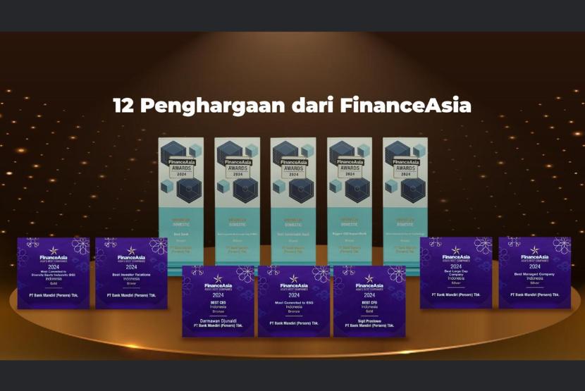 Bank Mandiri menjadi bank nasional yang meraih penghargaan terbanyak pada ajang FinanceAsia 27 Juni 2024 di Hong Kong.