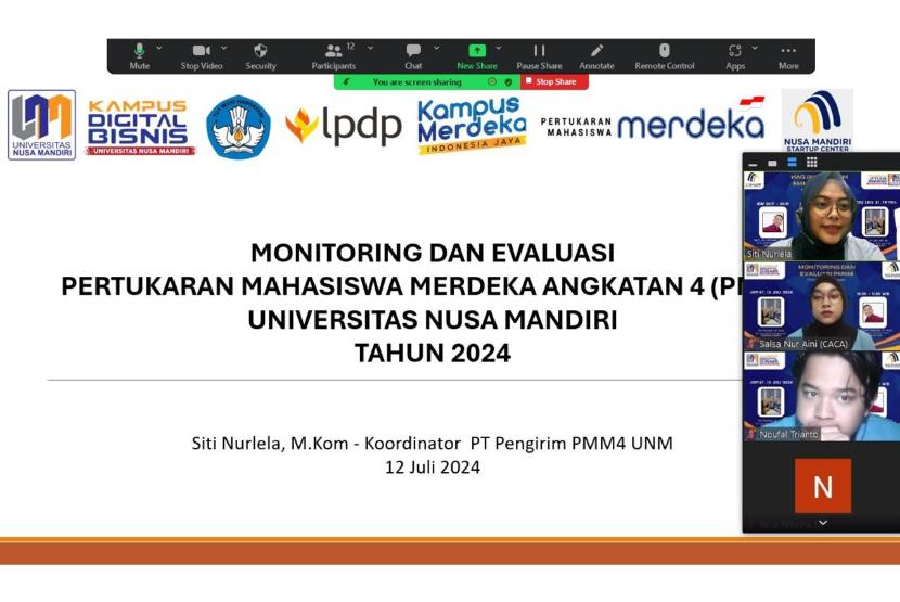 Universitas Nusa Mandiri (UNM) kembali menunjukkan komitmennya dalam mendukung program Merdeka Belajar Kampus Merdeka (MBKM) dengan sukses menggelar acara Monitoring dan Evaluasi Pertukaran Mahasiswa Merdeka Angkatan 4 (PMM4).