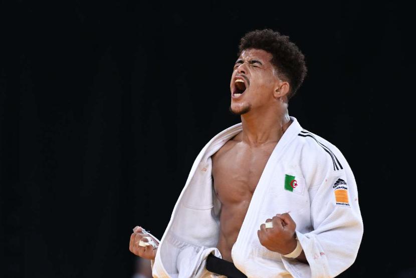 Judoka Aljazair Messaoud Redouane Dris. Ia dilaporkan menolak melawan judoka Israel pada Olimpiade Paris.