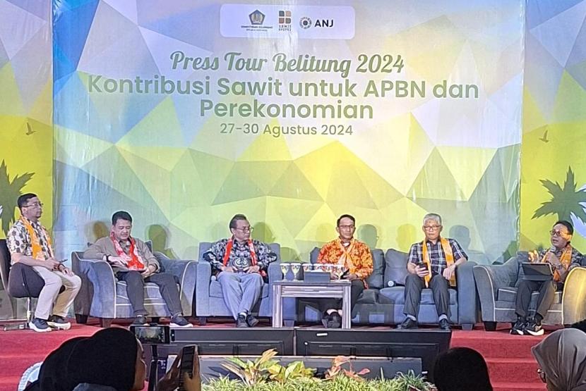 Press Tour Belitung 2024, Kontribusi Sawit untuk APBN dan Perekonomian, yang digelar Kementerian Keuangan di Belitung Timur, Selasa (27/8/2024) malam.