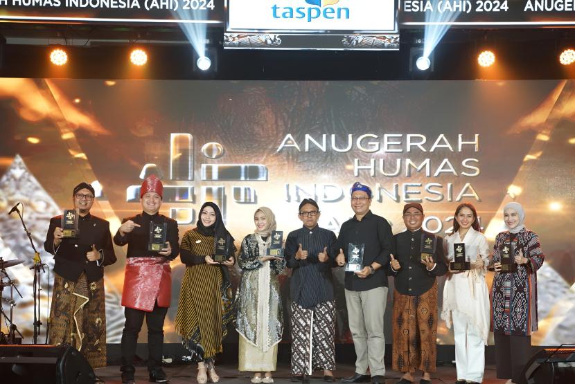 PT Taspen (Persero) TASPEN berhasil meraih dua penghargaan pada ajang 6th Anugerah Humas Indonesia (AHI) 2024, yaitu Gold Medal untuk kategori Pelayanan Informasi Publik Terinovatif: Ruang Pelayanan Informasi Publik Sarana dan Prasarana Pelayanan Informasi serta Silver Medal untuk kategori Media Internal: Video Profile Employer Branding.