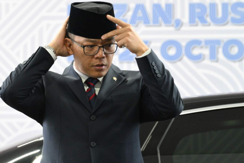 Menlu RI Sugiyono di sela KTT BRICS Summit di Kazan, Rusia, Kamis, 24 Oktober 2024.