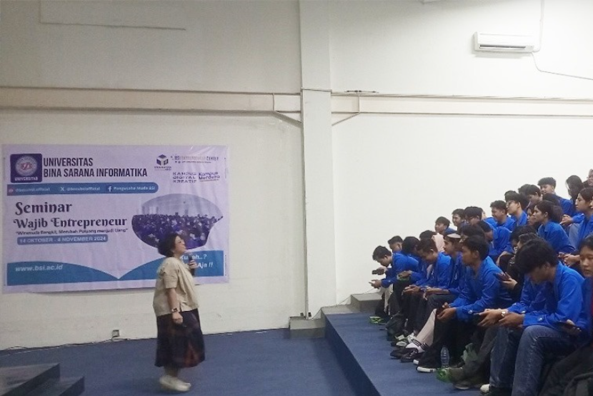 Universitas BSI (Bina Sarana Informatika) berhasil menggelar Roadshow Seminar Entrepreneur bertajuk 