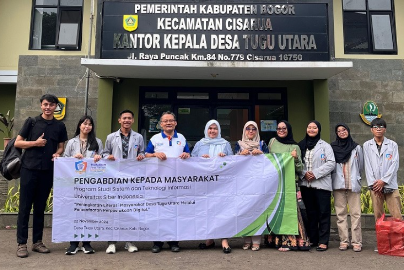 Cyber University melalui Program Studi Sistem dan Teknologi Informasi (STI) melaksanakan kegiatan pengabdian kepada masyarakat dengan tema “Peningkatan Literasi Masyarakat Desa Tugu Utara Melalui Pemanfaatan Perpustakaan Digital”.