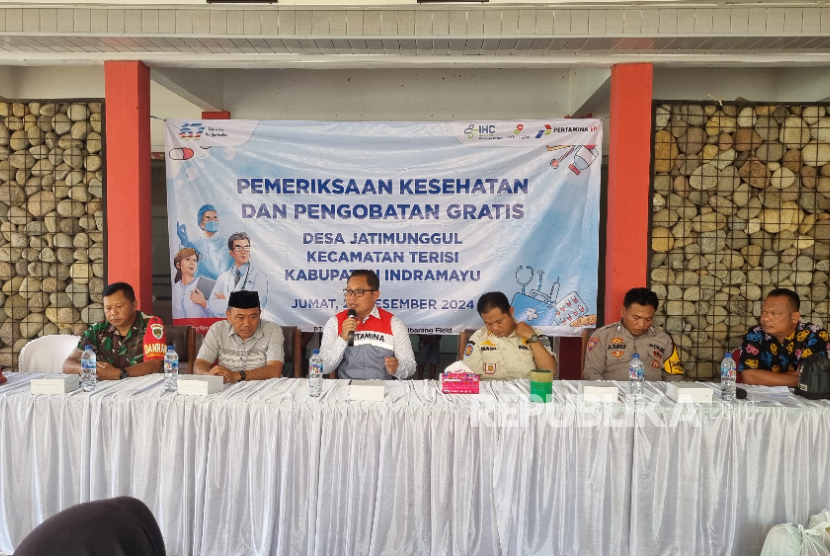 PT Pertamina EP Zona 7 Jatibarang Field menggelar Sosialisasi Pemboran dan Tajak Sumur ABG-J di Desa Jatimunggul, Terisi, Indramayu, Jawa Barat pada Jumat (20/12/2024).