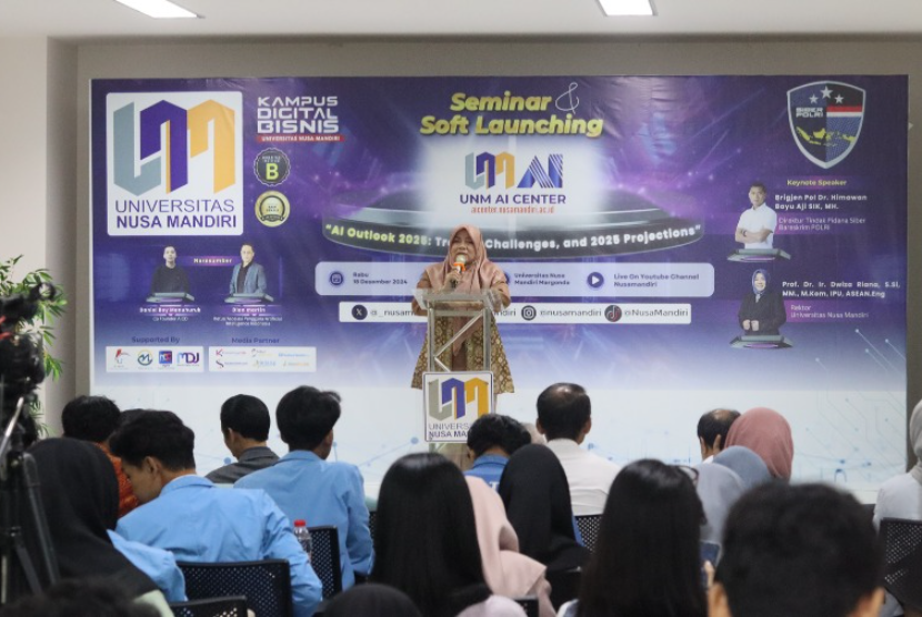 Universitas Nusa Mandiri (UNM) resmi meluncurkan UNM AI Center. Peluncuran tersebut digelar di UNM kampus Margonda, Depok pada Rabu (18/12/2024). 