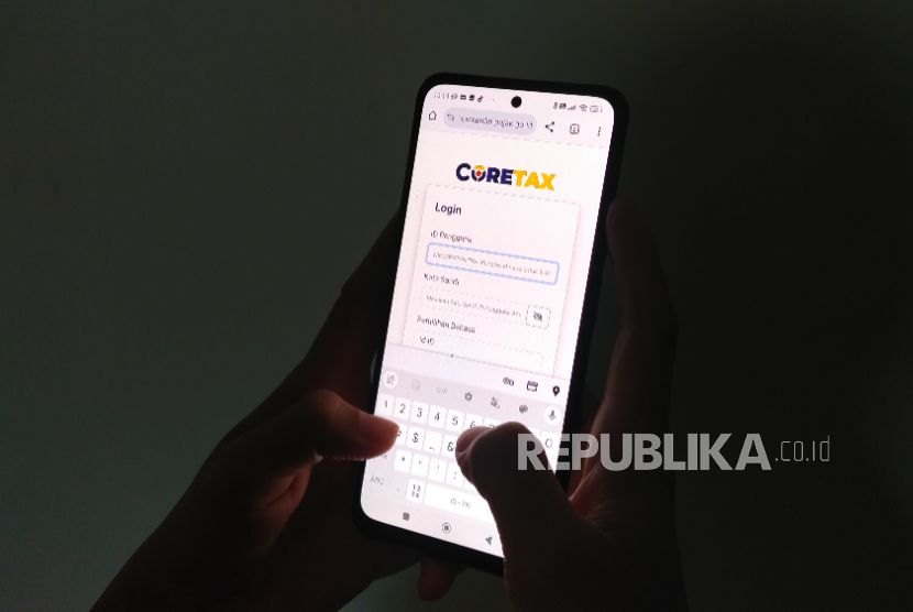 Wajib pajak saat hendak mengakses Sistem Coretax.