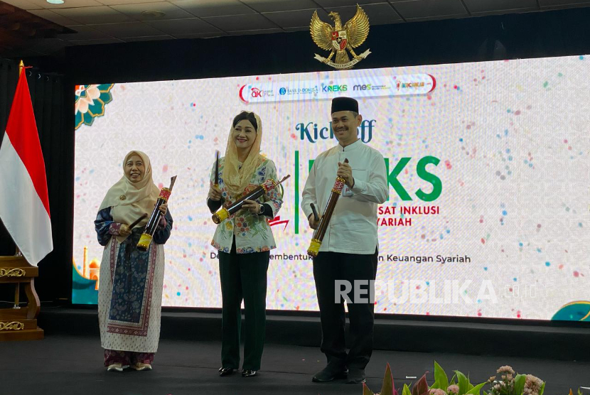 Suasana puncak acara Gebyar Ramadhan Keuangan Syariah (Gerak Syariah) 2025 oleh Otoritas Jasa Keuangan (OJK) di Kompleks Bank Indonesia, Jakarta Pusat, Selasa (25/3/2025). 