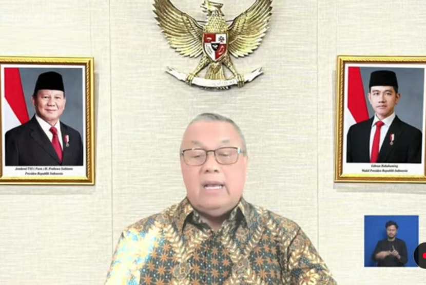 Tangkapan layar Gubernur Bank Indonesia (BI) Perry Warjiyo menyampaikan keputusan menurunkan suku bunga acuan (BI Rate) sebesar 25 basis poin dari 5,75 persen menjadi 5,5 persen dalam Rapat Dewan Gubernur (RDG) Bulan Mei 2025 yang digelar secara daring, Rabu (21/5/2025).