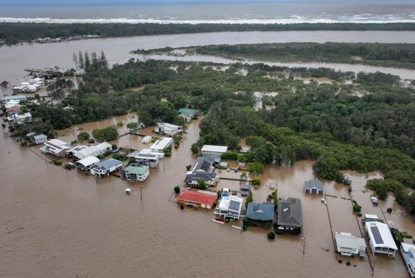 Kondisi banjir di Port Macquarie, New South Wales, Australia, Kamis (22/5/2025).