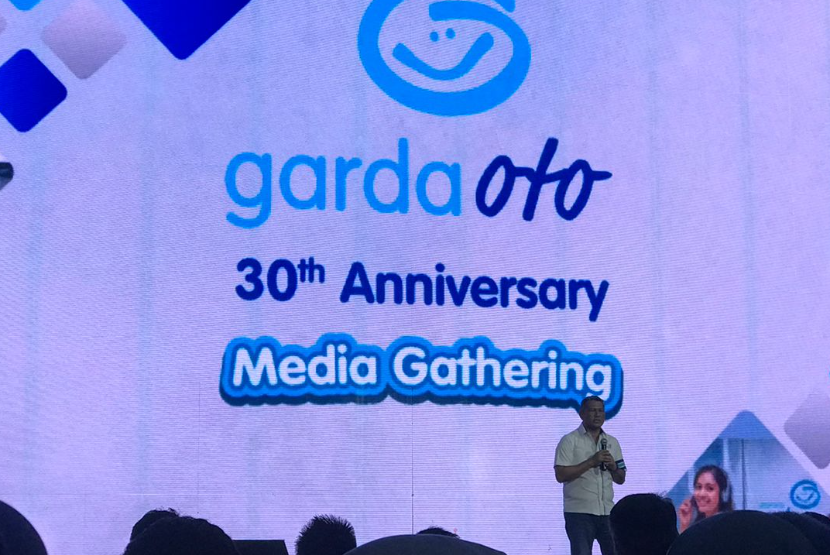 Presiden Direktur Asuransi Astra, Maximiliaan Agatisianus saat acara Media Gathering Garda Oto 30th Anniversary, di Jakarta, Selasa (27/5/2025).