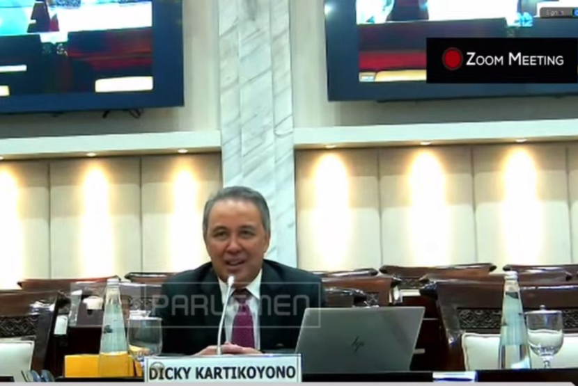 Tangkapan layar Kepala Departemen Kebijakan Sistem Pembayaran Bank Indonesia (BI) Dicky Kartikoyono.