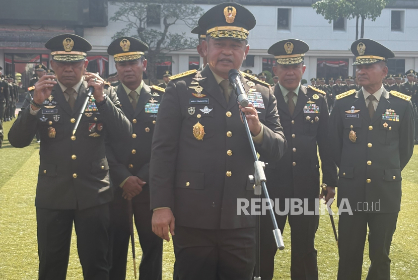 Kepala Staf Angkatan Darat (KSAD) Jenderal Maruli Simanjuntak di Mabesad, Jakarta Pusat, Rabu (23/7/2025).