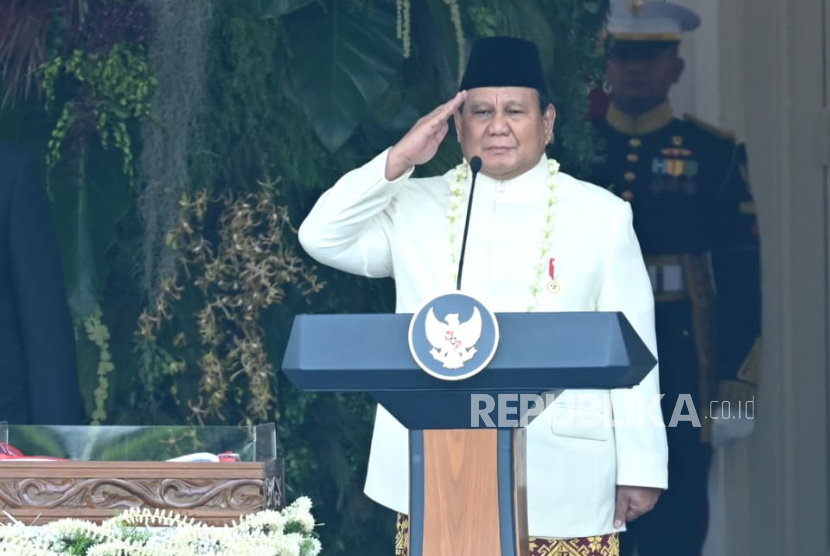 RI President General (Purn) Prabowo Subianto became the inspector of the 80th Anniversary Ceremony of Indonesian Independence at Istana Merdeka, Central Jakarta, Sunday (17/8/2025).