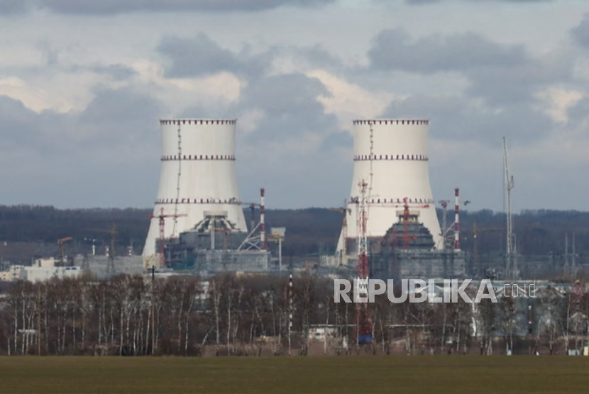 Pembangkit listrik tenaga nuklir Kursk, dalam foto awal tahun ini. Setelah dugaan serangan di Ukraina, Badan Energi Atom Internasional mengatakan tingkat radiasi di dekat pembangkit listrik itu ‘normal’. 