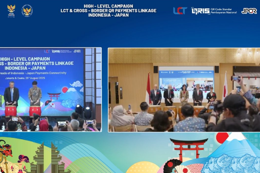 Tangkapan layar acara launching QRIS antarnegara Indonesia-Jepang bertajuk 