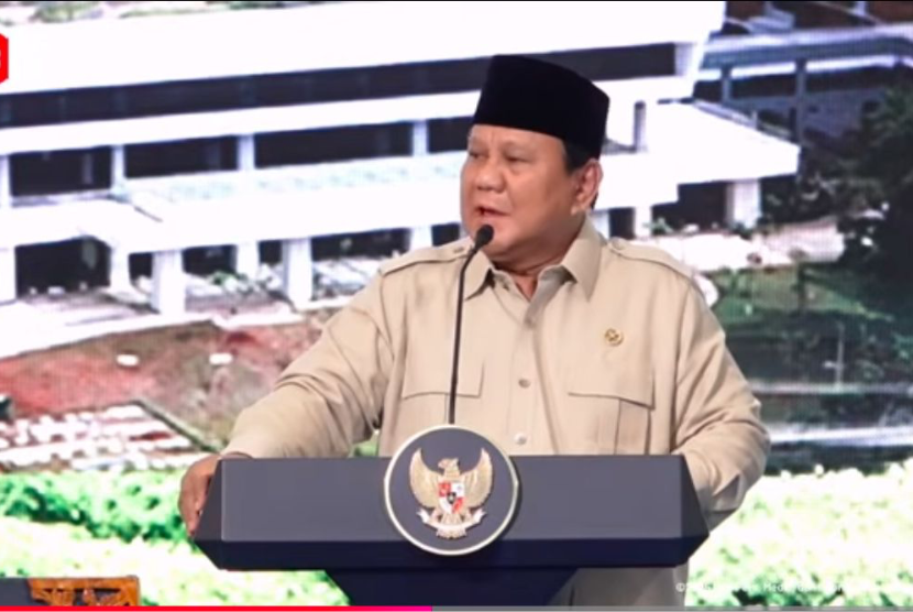 Presiden RI Jenderal (Purn) Prabowo Subianto meresmikan Gedung Layanan Terpadu dan Institut Neurosains Nasional Rumah Sakit Pusat Otak Nasional (RS PON) Prof. Dr. Mahar Mardjono di Jalan MT Haryono, Jakarta Timur, Selasa (26/8/2025) sore WIB.
