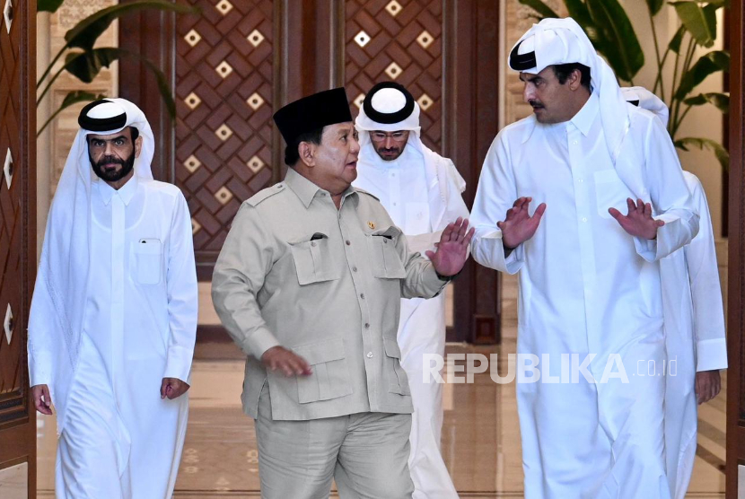 Presiden RI Jenderal (Purn) Prabowo Subianto menggelar pertemuan resmi dengan Emir Qatar Syekh Tamim bin Hamad Al-Thani di Istana Lusail, Doha pada Jumat (12/9/2025).