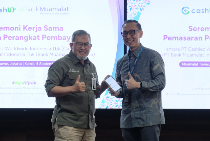 PT Bank Muamalat Indonesia Tbk (Bank Muamalat) resmi menjalin kerja sama strategis dengan PT Cashlez Worldwide Indonesia Tbk (cashUP).