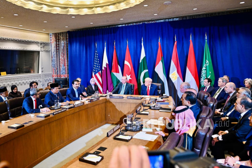 Presiden Prabowo Subianto dan sejumlah kepala negara bertemu Presiden AS Donald John Trump di New York, Selasa (23/9/2025).