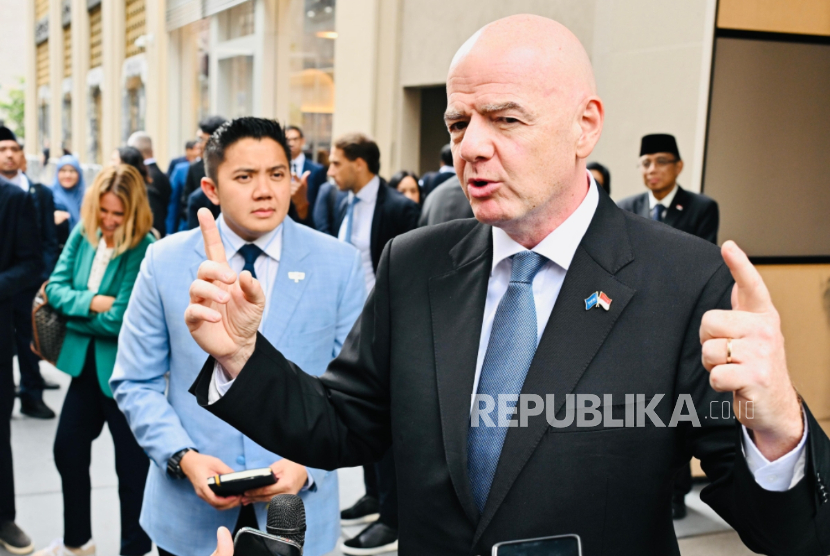 Presiden Federasi Sepak Bola Internasional (FIFA) Gianni Infantino di New York, Amerika Serikat (AS) pada Rabu (24/9/2025), usai bertemu Presiden RI Jenderal (Purn) Prabowo Subianto.