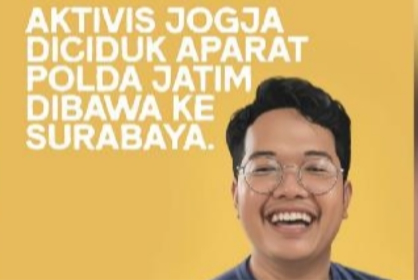 Pengumuman penangkapan aktivis Muhammad Fakhrurrozi alias Paul.
