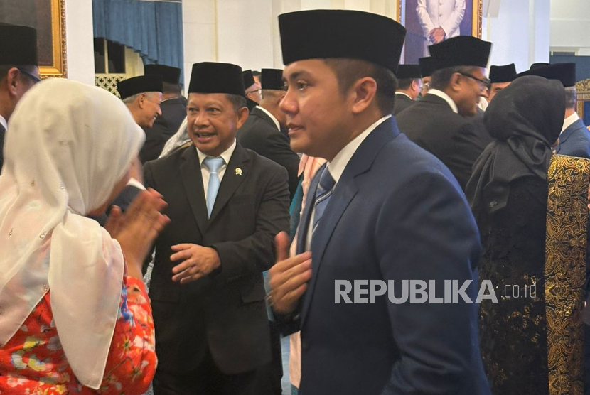 Sekretaris Kabinet (Seskab) Letkol Inf Teddy Indra Wijaya di Istana Negara, Jakarta Pusat, Rabu (8/10/2025).