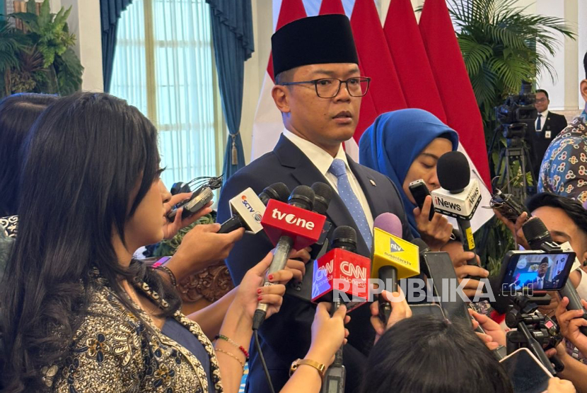 Menteri Luar Negeri (Menlu) Sugiono di Istana Negara, Jakarta Pusat, Rabu (8/10/2025).